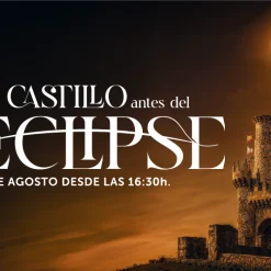 Castillo de los Templarios de Ponferrada durante la actividad previa al eclipse de 2026