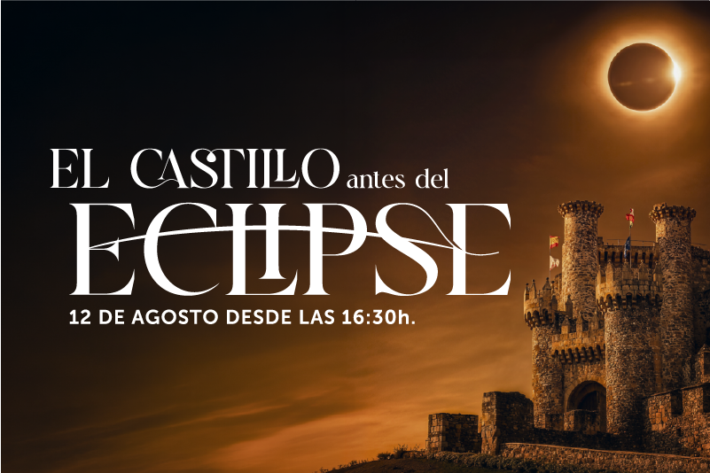 Castillo de los Templarios de Ponferrada durante la actividad previa al eclipse de 2026